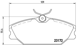 Klocki hamulcowe BREMBO P68027 23172180