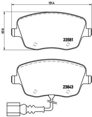 Klocki hamulcowe BREMBO P85077 23581180