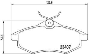 Klocki hamulcowe BREMBO P61074 23407190