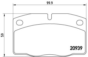 Klocki hamulcowe BREMBO P59005 20939158
