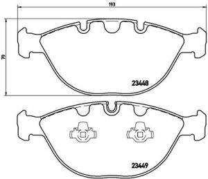 Klocki hamulcowe BREMBO P06028 34116756350