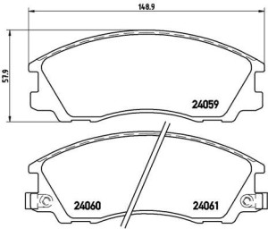 Klocki hamulcowe BREMBO P30017 58101H1A00