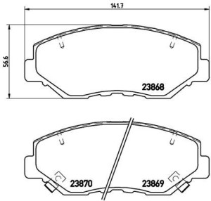 Klocki hamulcowe BREMBO P28035 45022S9AE50