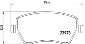 Klocki hamulcowe BREMBO P68033 23973173