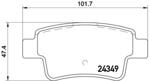 Klocki hamulcowe BREMBO P23104 50902169
