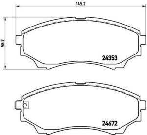 Klocki hamulcowe BREMBO P24086 UMY43328Z