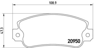 Klocki hamulcowe BREMBO P23021 20775180