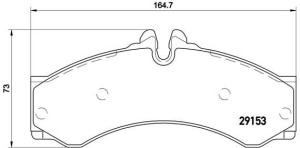 Klocki hamulcowe BREMBO P50028 29076200