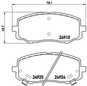 Klocki hamulcowe BREMBO P30045 581011JA60