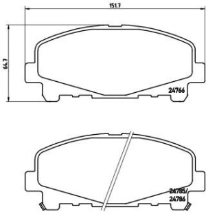 Klocki hamulcowe BREMBO P28043 45022TL0G50
