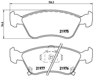 Klocki hamulcowe BREMBO P83041 21975180