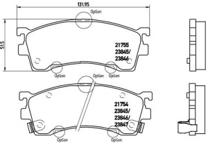 Klocki hamulcowe BREMBO P49023 21754158