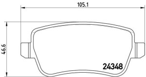 Klocki hamulcowe BREMBO P23102 77363610
