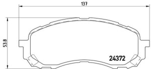 Klocki hamulcowe BREMBO P78015 26296AE190