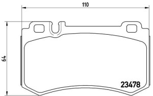 Klocki hamulcowe BREMBO P50077 34209420