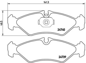 Klocki hamulcowe BREMBO P50081 21621173
