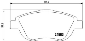 Klocki hamulcowe BREMBO P61103 425431