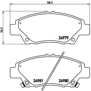 Klocki hamulcowe BREMBO P28050 45022TF0G01