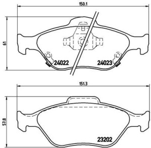 Klocki hamulcowe BREMBO P83085 044650D050