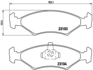 Klocki hamulcowe BREMBO P24043 21103180