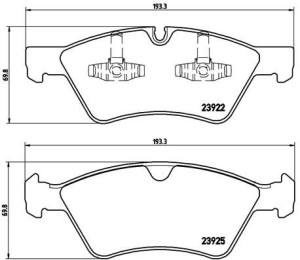 Klocki hamulcowe BREMBO P50063 23922203