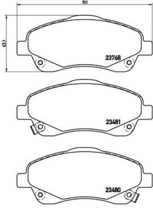 Klocki hamulcowe BREMBO P83046 23768188