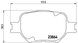 Klocki hamulcowe BREMBO P83054 23526175