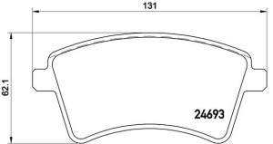 Klocki hamulcowe BREMBO P68044 7701209864
