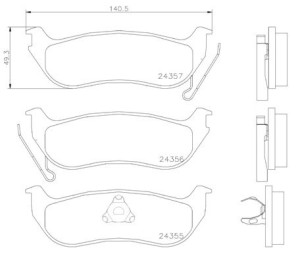 Klocki hamulcowe BREMBO P37009 05083882AC