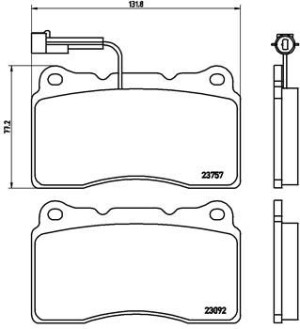 Klocki hamulcowe BREMBO P23115 77364516