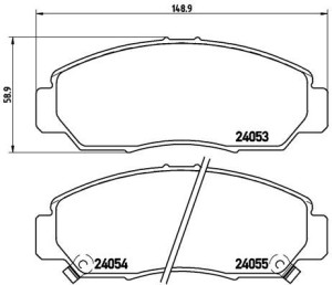 Klocki hamulcowe BREMBO P28047 45022SDBA10