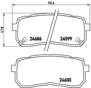 Klocki hamulcowe BREMBO P30035 583024DE00