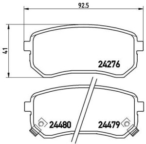 Klocki hamulcowe BREMBO P30033 5830207A00