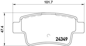 Klocki hamulcowe BREMBO P59057 1605356
