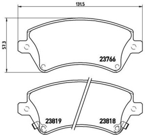 Klocki hamulcowe BREMBO P83064 23766180