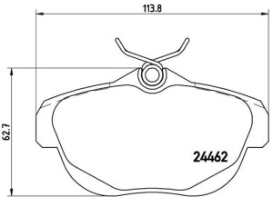Klocki hamulcowe BREMBO P61087 24462167