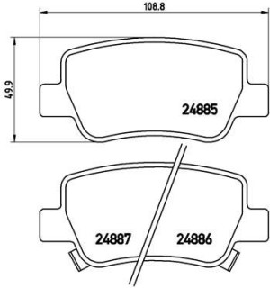 Klocki hamulcowe BREMBO P83112 446605040