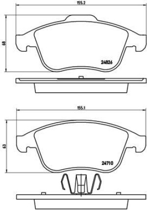 Klocki hamulcowe BREMBO P68047 440608746R