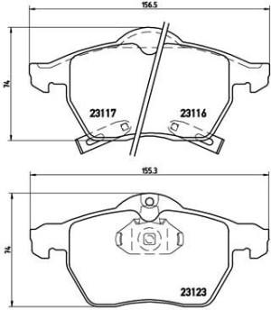 Klocki hamulcowe BREMBO P59048 23116195