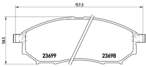 Klocki hamulcowe BREMBO P56058 41060CC090