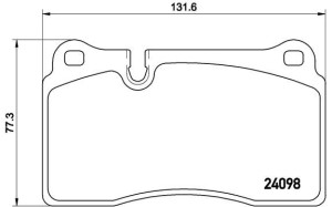 Klocki hamulcowe BREMBO P85110 7L6698151E