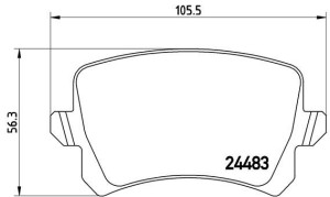 Klocki hamulcowe BREMBO P85109 5N0698451