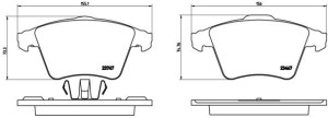 Klocki hamulcowe BREMBO P85106 7H0698151B