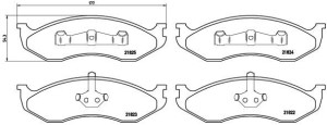 Klocki hamulcowe BREMBO P37004 21822172