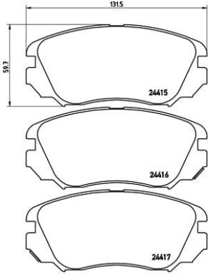 Klocki hamulcowe BREMBO P59054 1605624