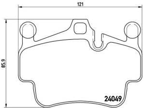 Klocki hamulcowe BREMBO P65015 99735193904