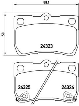 Klocki hamulcowe BREMBO P83073 446622190