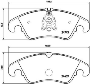 Klocki hamulcowe BREMBO P85098 8K0698151