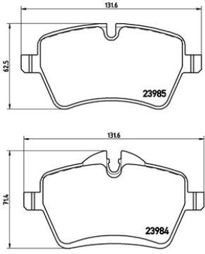 Klocki hamulcowe BREMBO P06051 34116770251