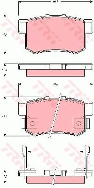 Klocki hamulcowe TRW GDB3269 23652145
